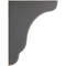 Ekena Millwork 1 3/4"W x 7 1/4"D x 9 1/2"H Plymouth Wood Vintage Decor Bracket, Black BKTWD02X07X10PLBL - alternate 2